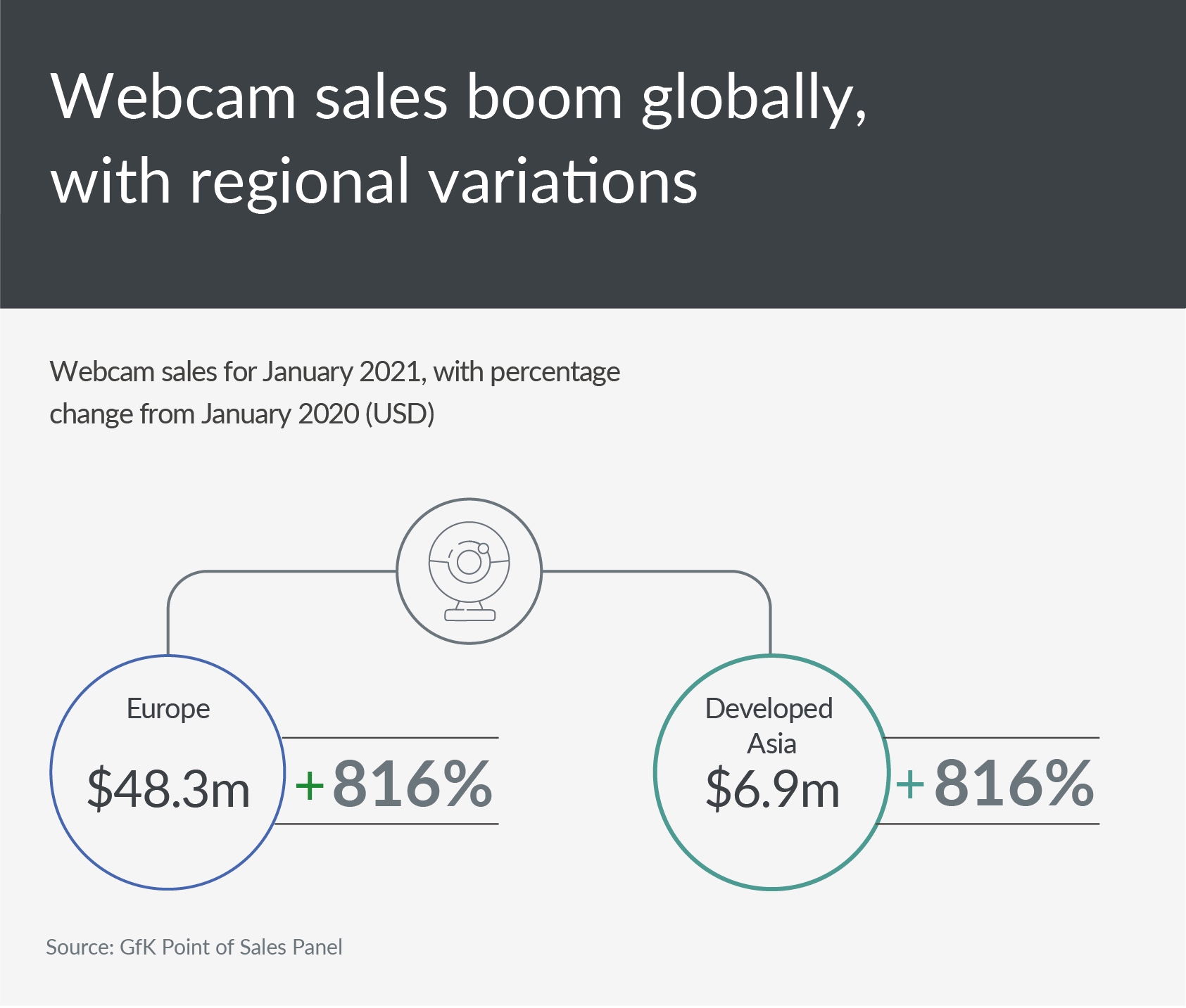 GfK Infographic Webcam sales boom globally.